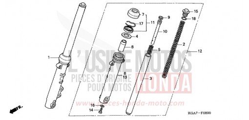 FORCELLA ANTERIORE CG125ES4 di 2004
